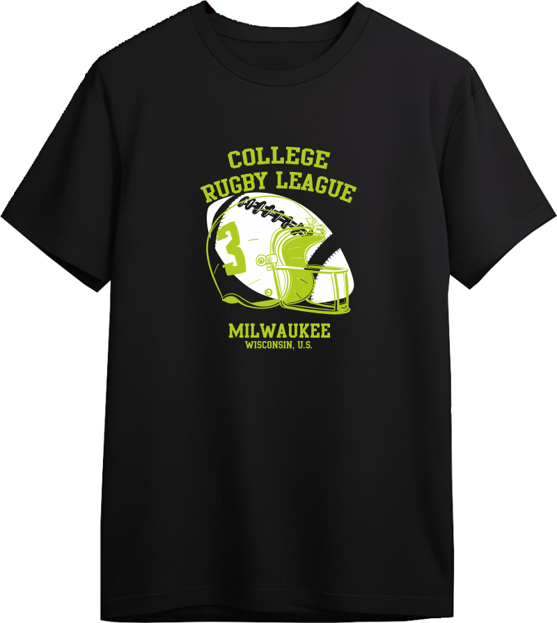 College Rugby League Milwaukee Designed Regular Tee