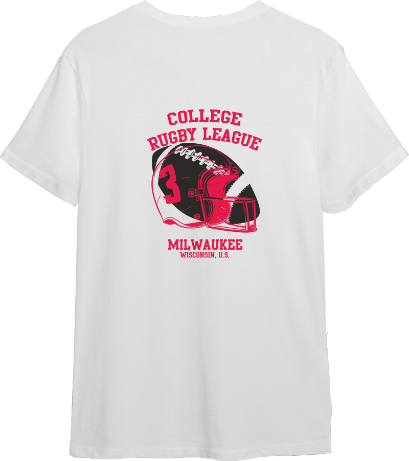 College Rugby League Milwaukee Designed Regular Tee