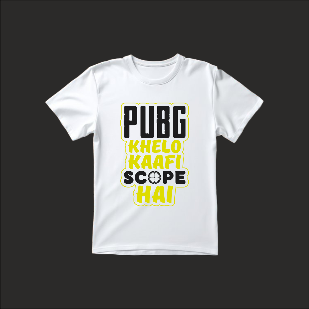 PUBG Khelo SCOPE hai Designed Regular Tee