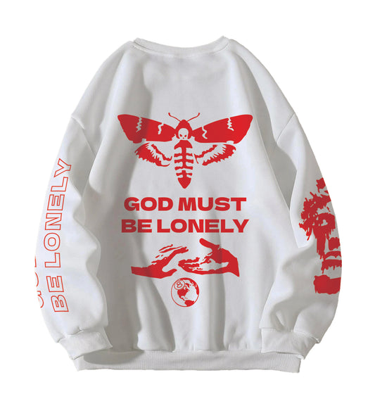 Good Must Be Lonely Designed Oversized Sweatshirt