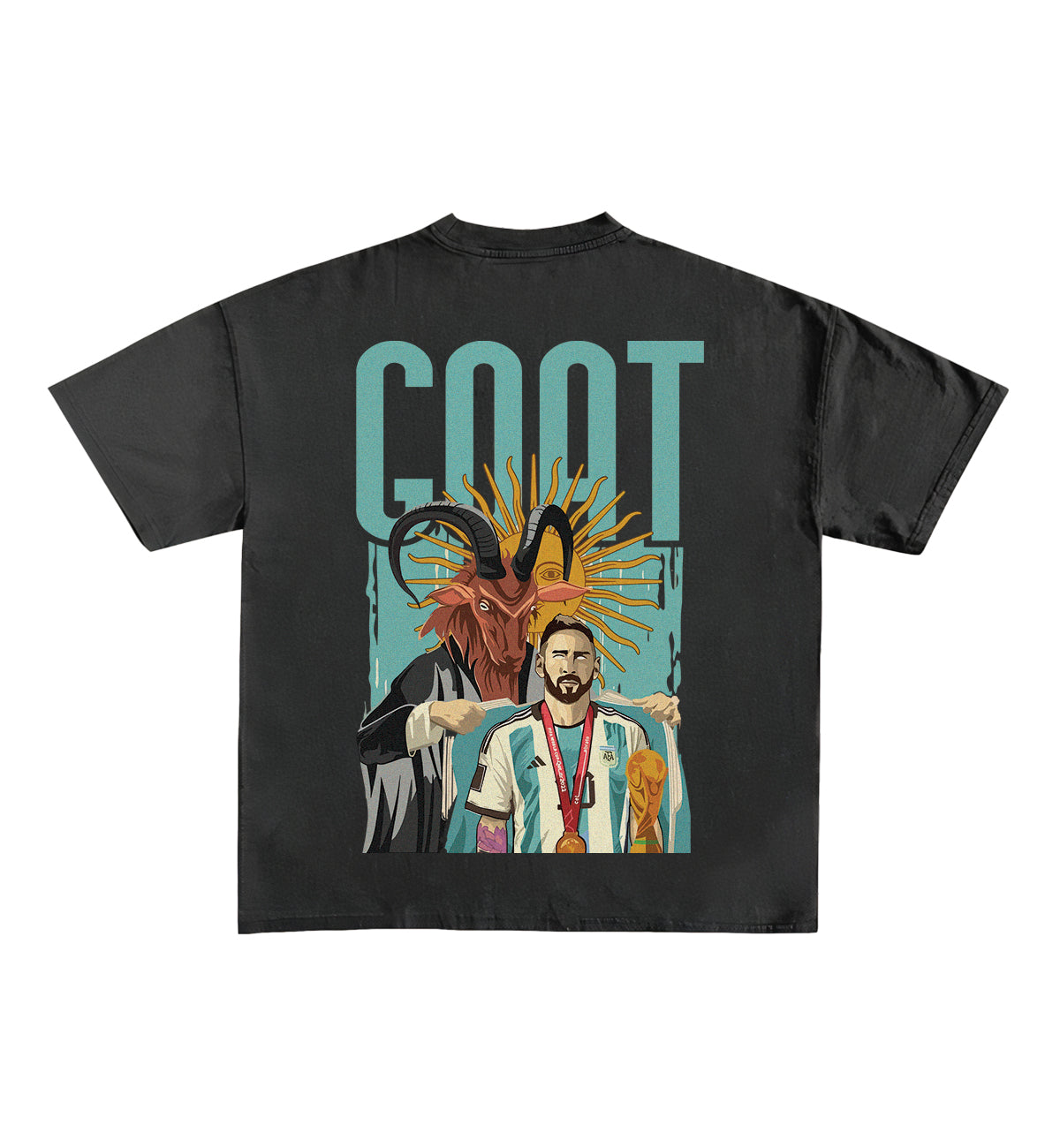 Messi Goat Designed Oversized Tee