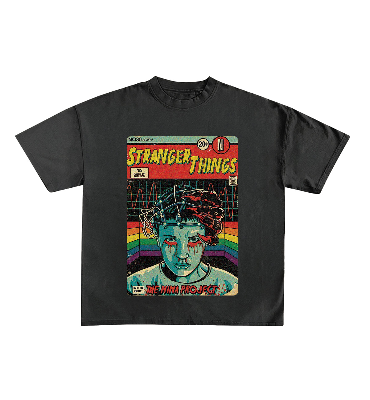 Stranger Things Designed Oversized Tee