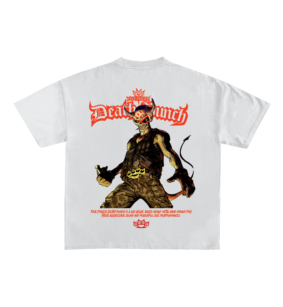 Five Finger Death Punch Designed Oversized Tee