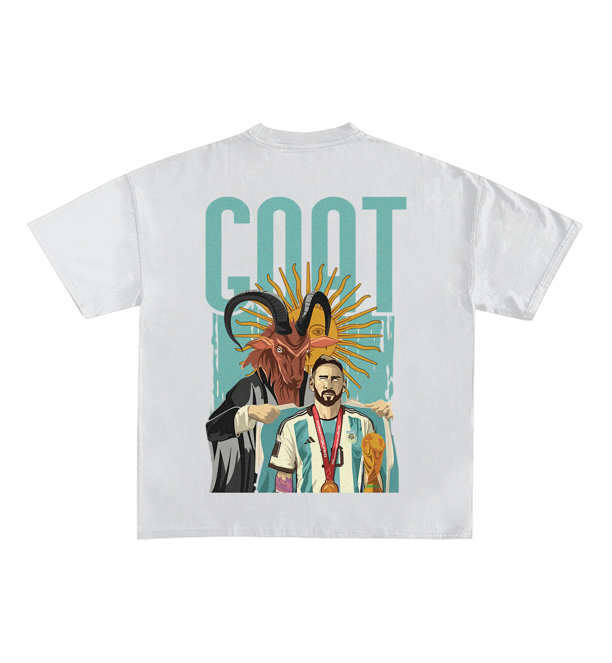 Messi Goat Designed Oversized Tee