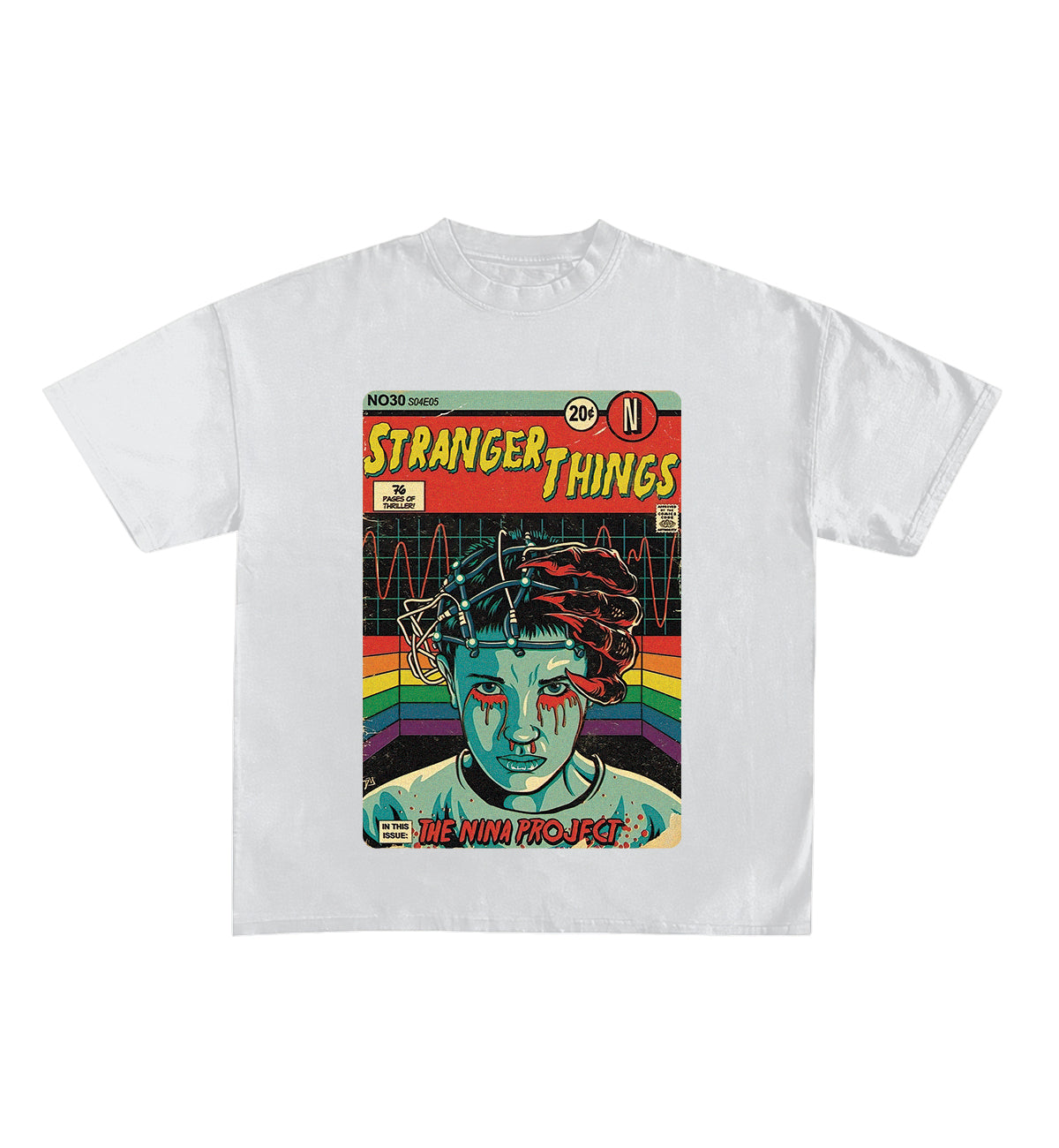 Stranger Things Designed Oversized Tee