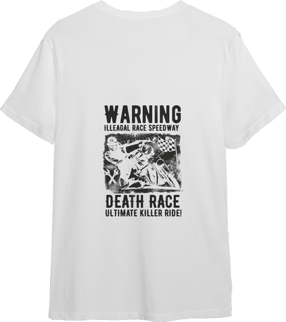 Warning Death Races Designed Regular Tee