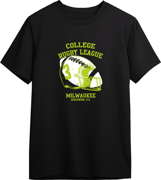 College Rugby League Milwaukee Designed Regular Tee