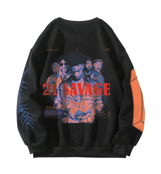 21 Savage Designed Oversized Sweatshirt