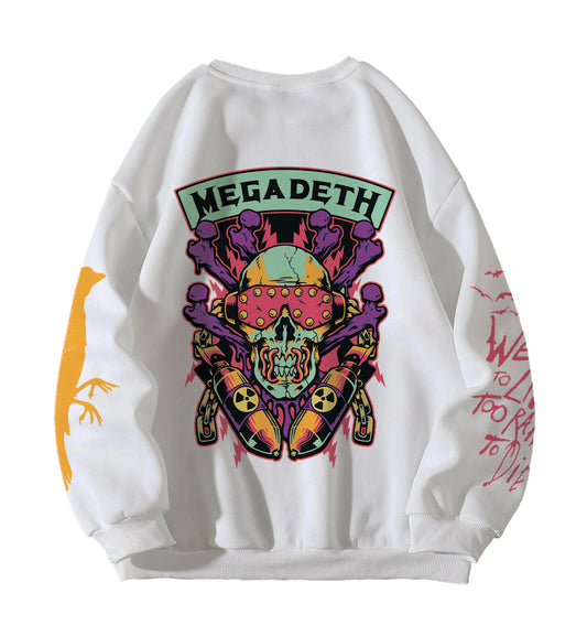 Megadeth Designed Oversized Sweatshirt